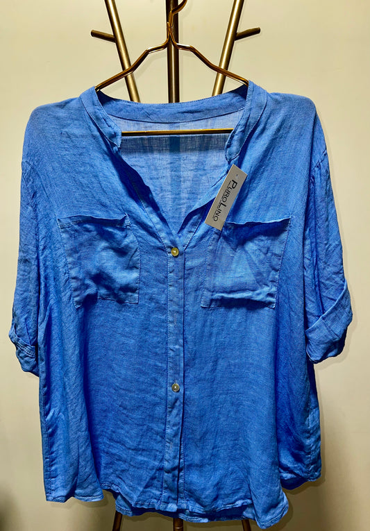 Blue Linen Shirt