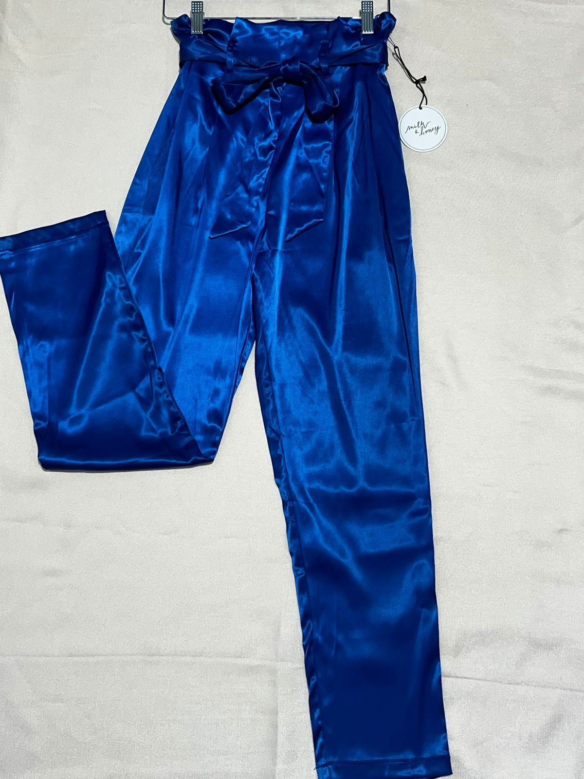 Blue Silk Pants