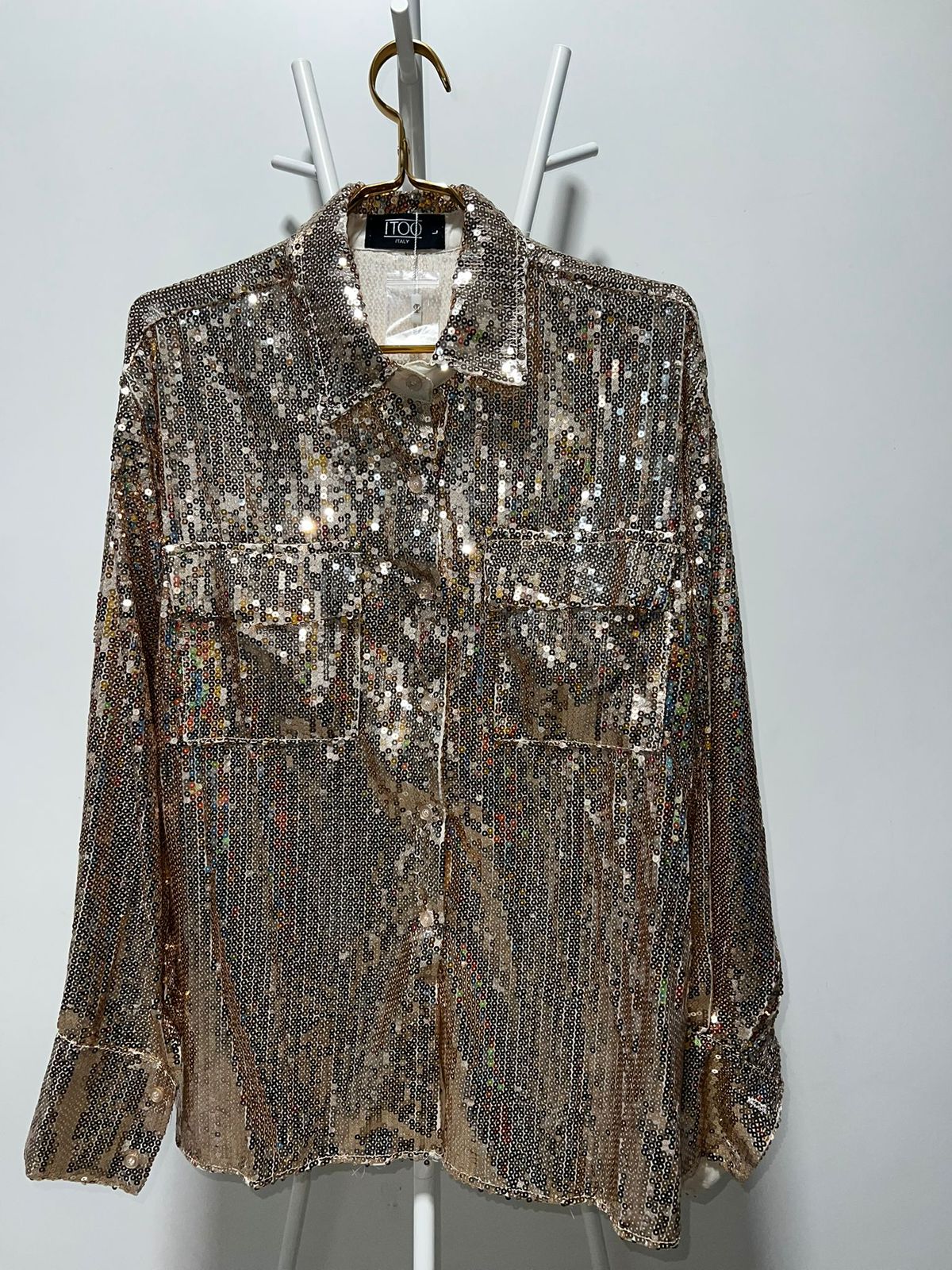 Gold Sequin Shirt