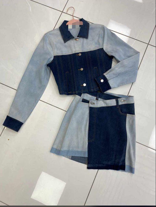 Jean Set - Jacket and Skirt